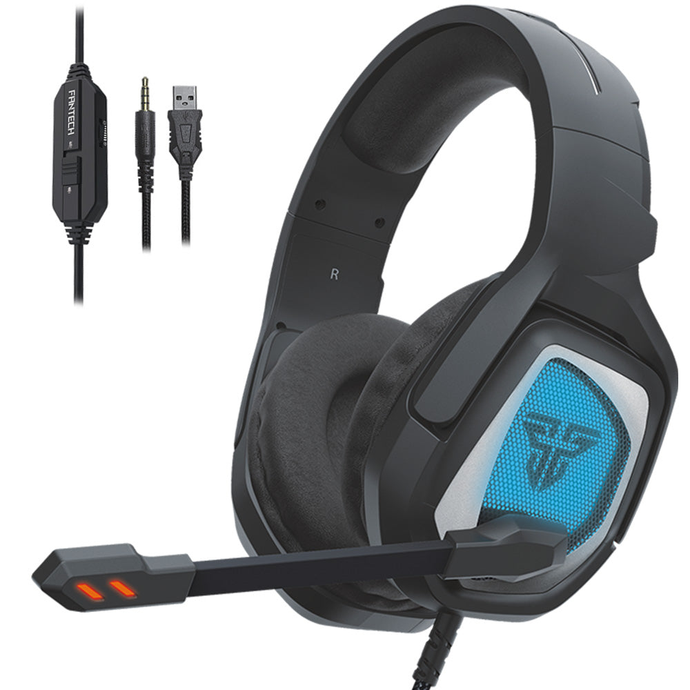 سماعة رأس فانتيك RGB جيمنج مع ميكروفون عازل للضوضاء JADE MH84 - اسود