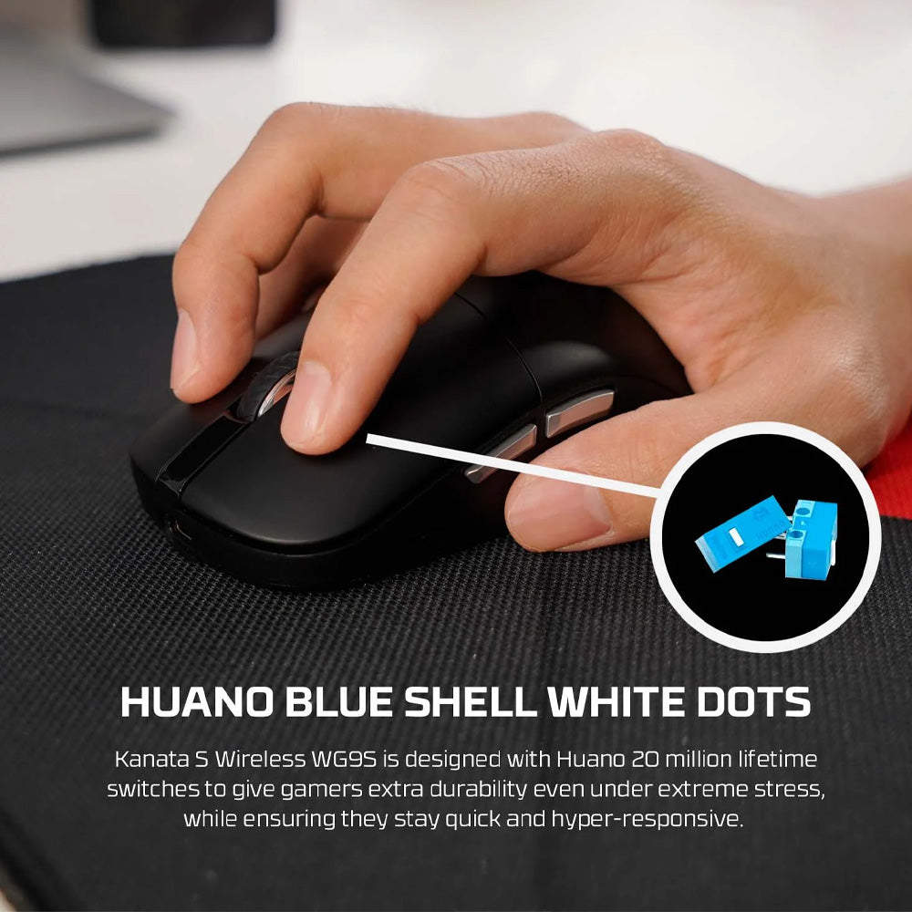ماوس فانتيك لاسلكي وسلكي قابل للشحن ثنائي الوضع جيمنج 12000 نقطة فى البوصة Kanata S WG9S