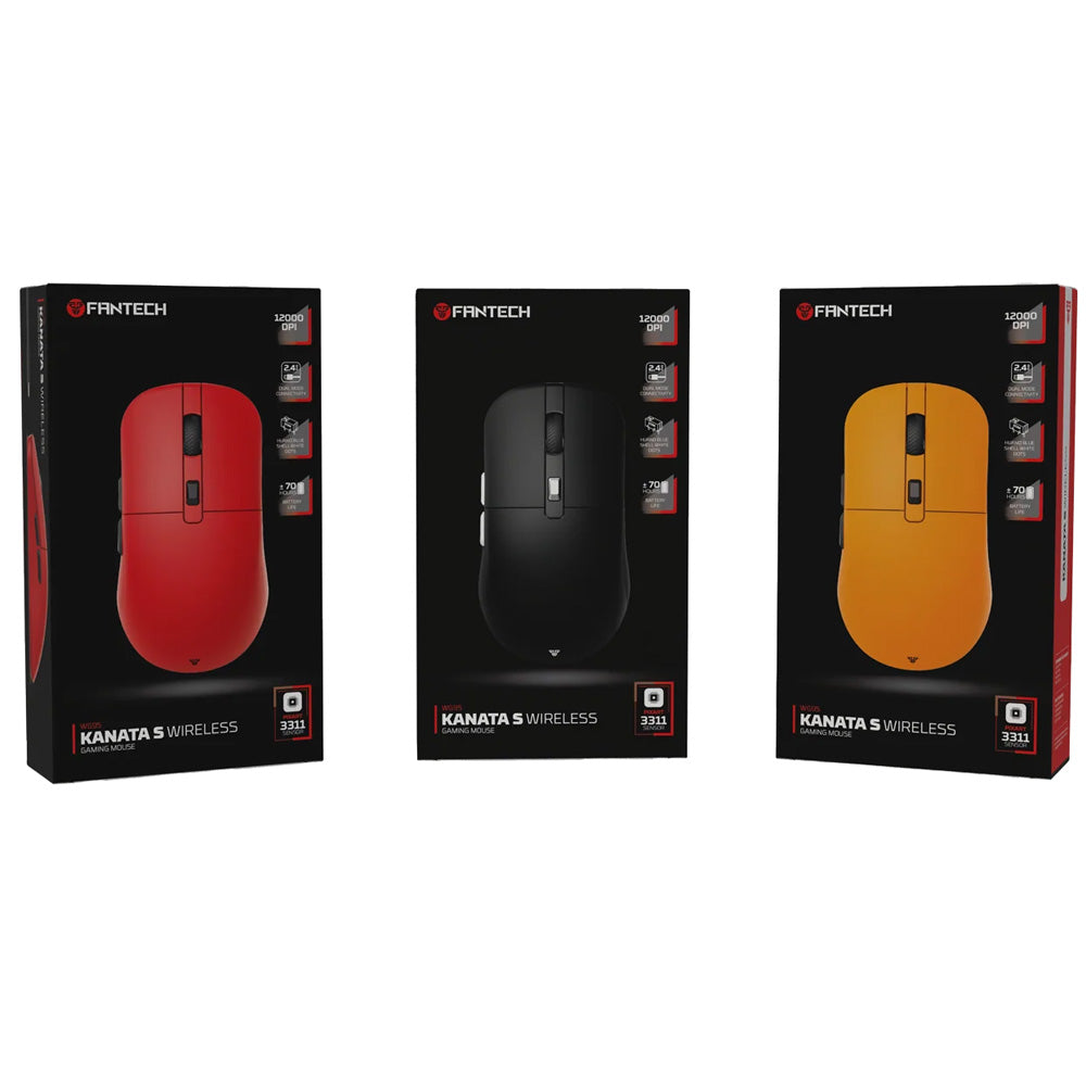 ماوس فانتيك لاسلكي وسلكي قابل للشحن ثنائي الوضع جيمنج 12000 نقطة فى البوصة Kanata S WG9S