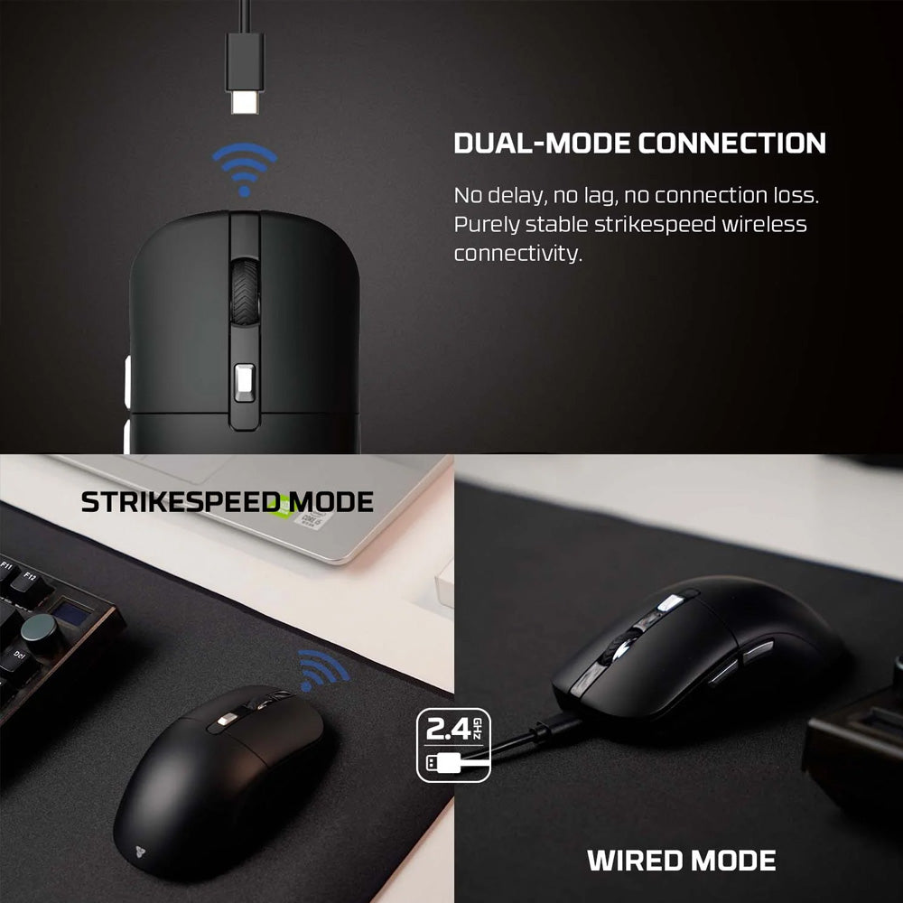 Fantech Kanata S WG9S Dual Mode Rechargeable Wireless & Wired Gaming Mouse 12000Dpi