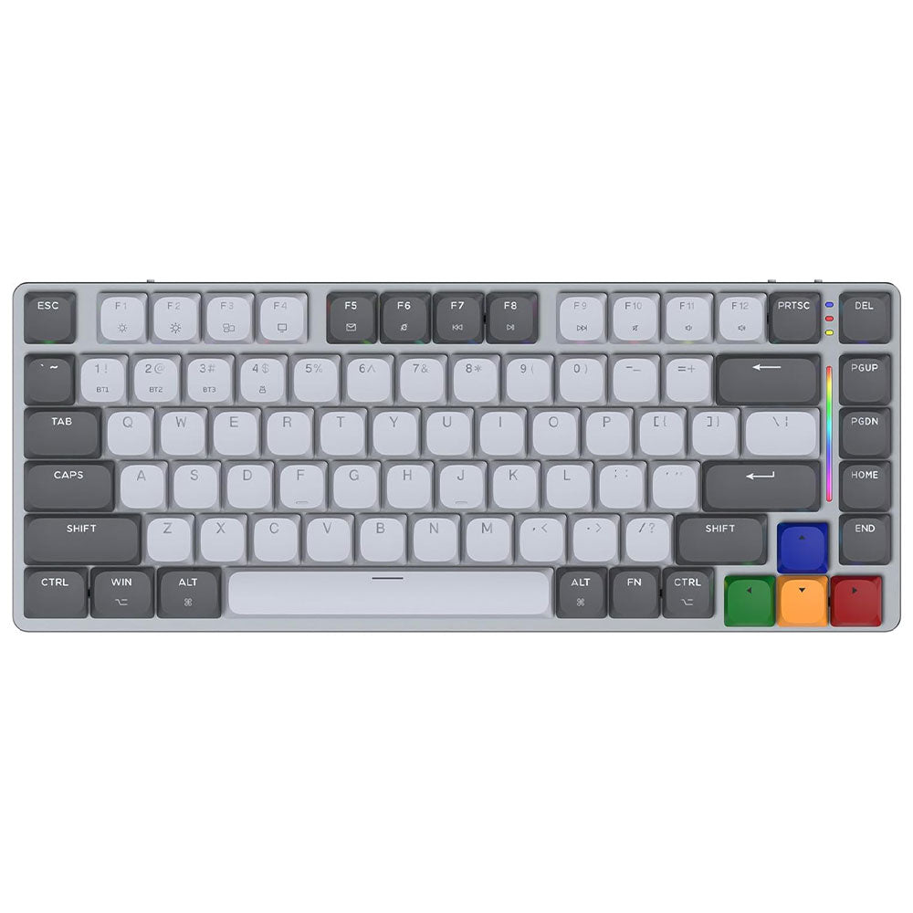 كيبورد فانتيك سلكي و لاسلكي بلوتوث سويتش بني RGB جيمنج إنجليزي وعربي Maxfit AIR83 MK915