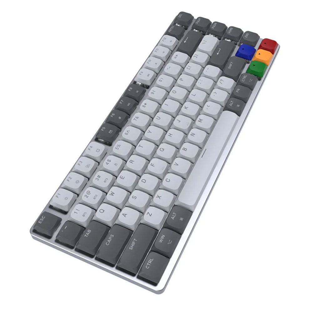 كيبورد فانتيك سلكي و لاسلكي بلوتوث سويتش بني RGB جيمنج إنجليزي وعربي Maxfit AIR83 MK915