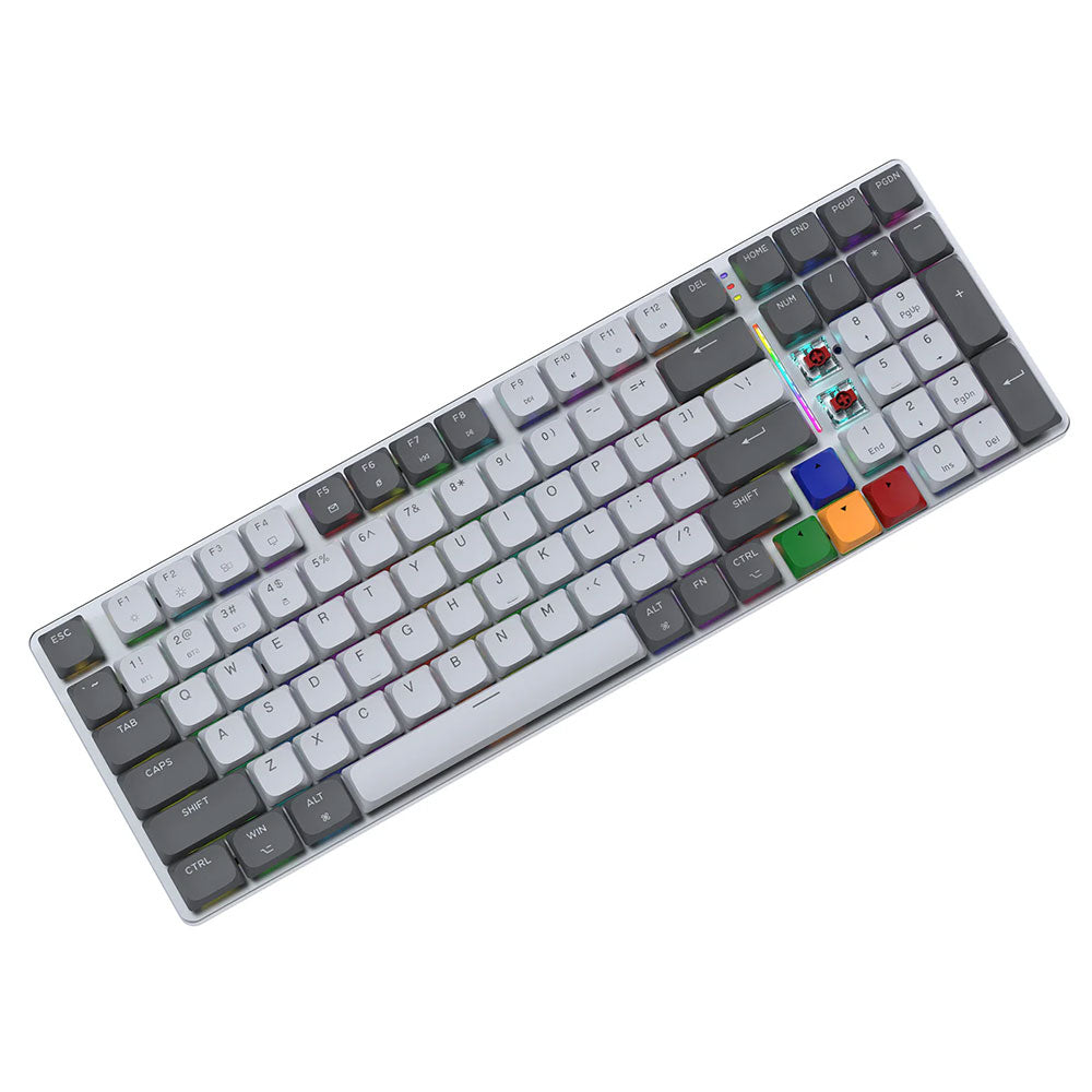 كيبورد فانتيك سلكي و لاسلكي بلوتوث سويتش أحمر RGB جيمنج إنجليزي وعربيMaxfit AIR99 MK916