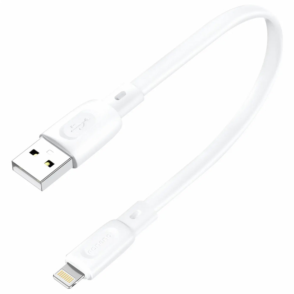 Foneng X107 USB To Lightning Cable 2.4A Fast Charging 0.25m - White