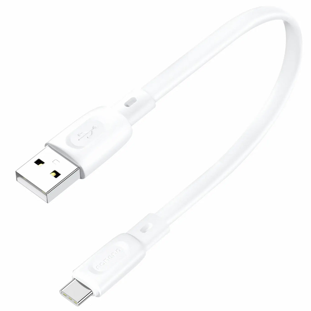Foneng X107 USB To Type-C Cable 3A Fast Charging 0.25m - White