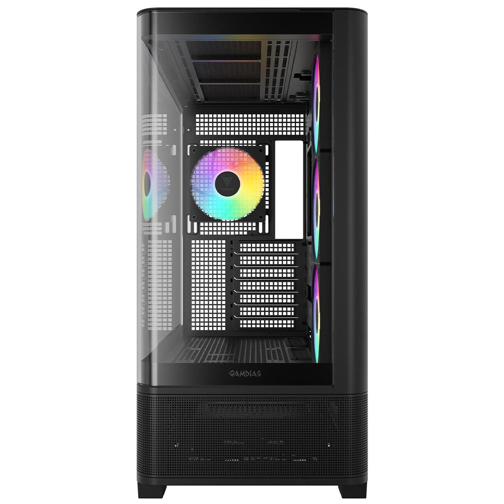 Gamdias ATLAS P2 CG ARGB Gaming Mid Tower Case - Black