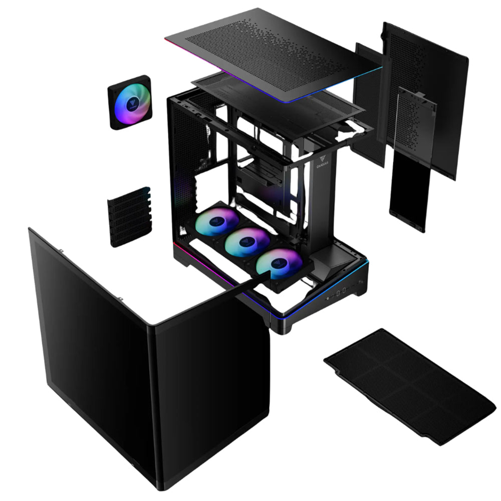 كيس ميد تاور جامدياس ARGB جيمنج ATLAS P6 CG - اسود