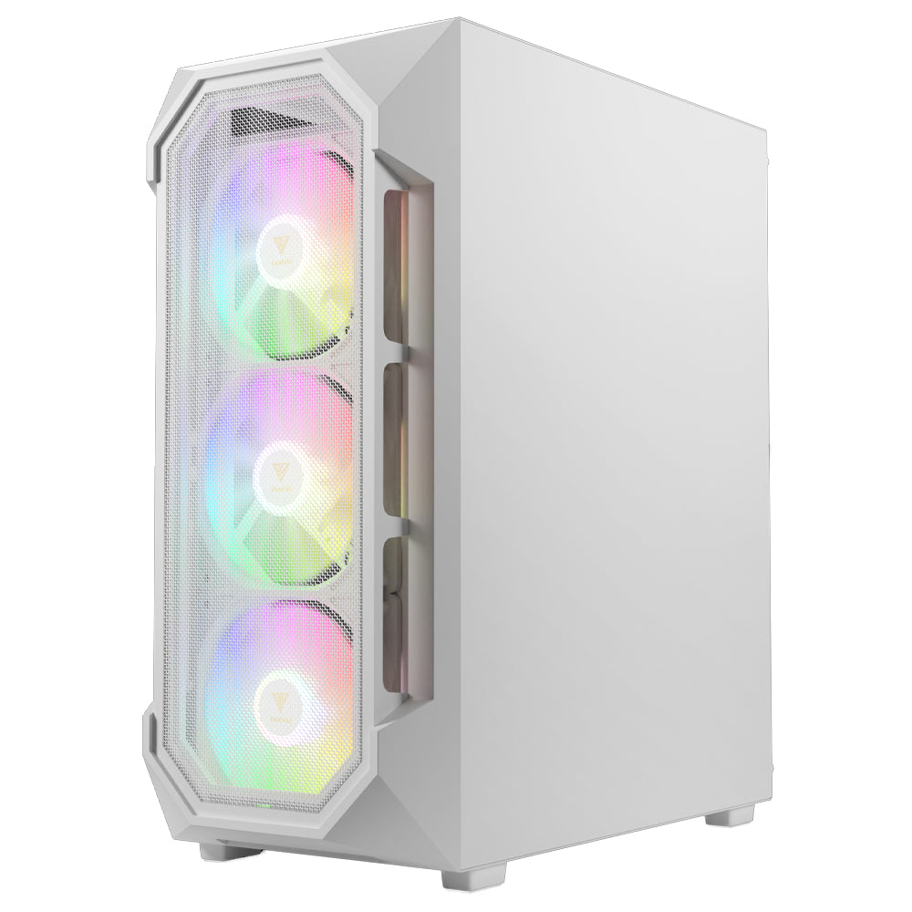 Gamdias AURA GC1 ELITE WHITE ARGB Gaming Mid Tower Case + AURA GP650 80 Plus White Power Supply 650W