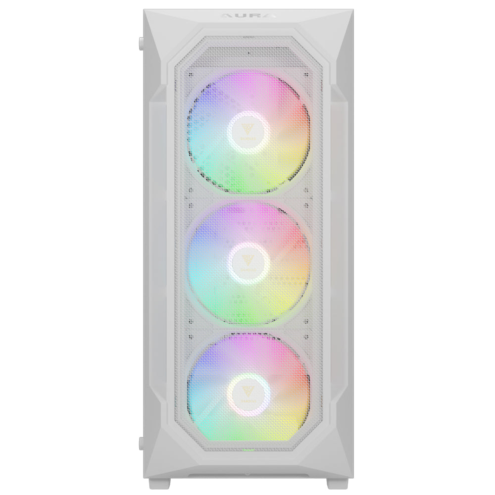 Gamdias AURA GC1 ELITE WHITE ARGB Gaming Mid Tower Case + AURA GP650 80 Plus White Power Supply 650W