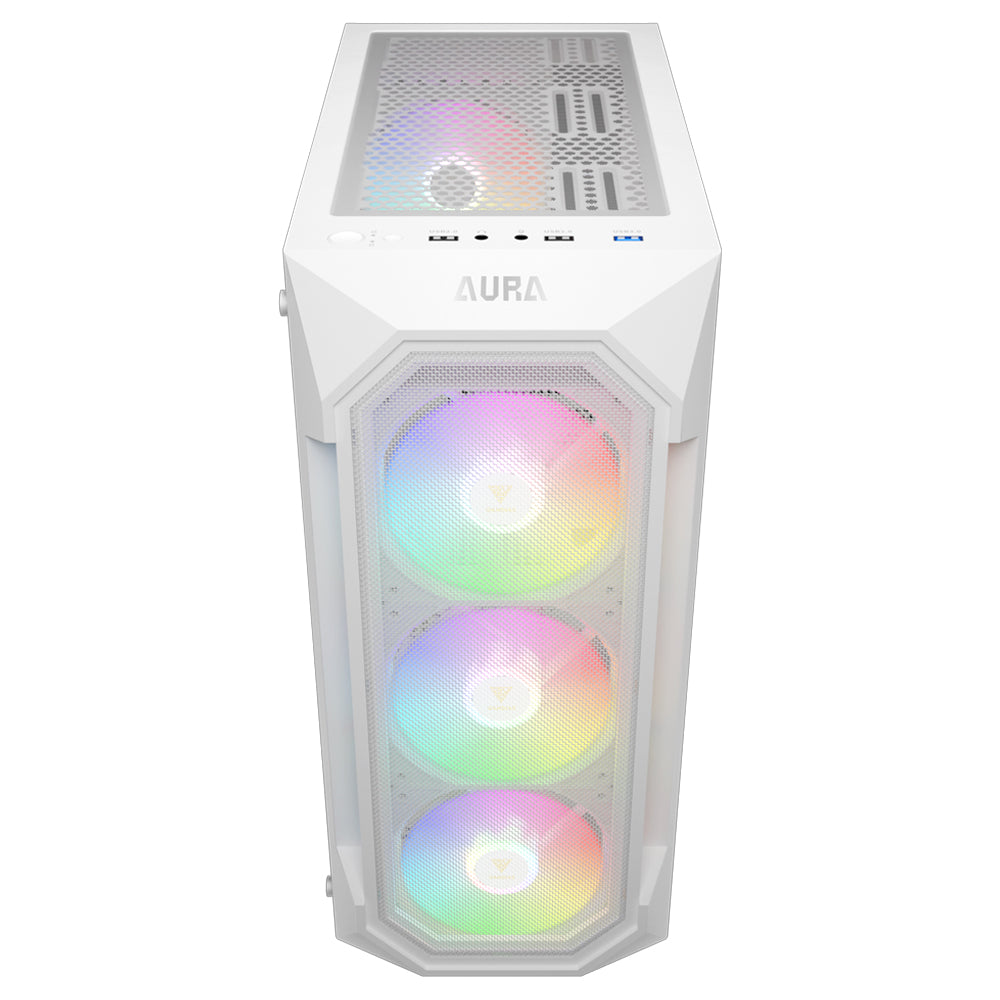 Gamdias AURA GC1 ELITE WHITE ARGB Gaming Mid Tower Case + AURA GP650 80 Plus White Power Supply 650W