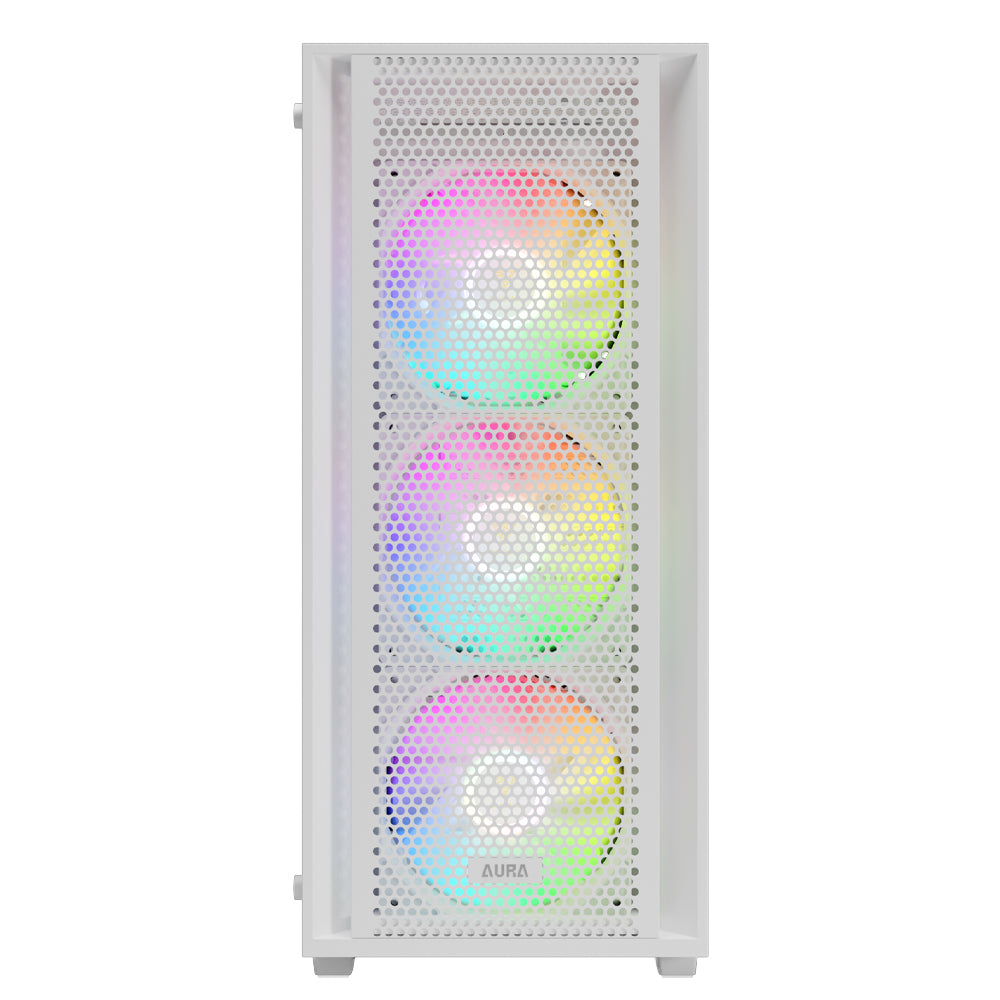 Gamdias AURA GC2 ELITE WHITE ARGB Gaming Mid Tower Case + AURA GP750 80 Plus White Power Supply 750W