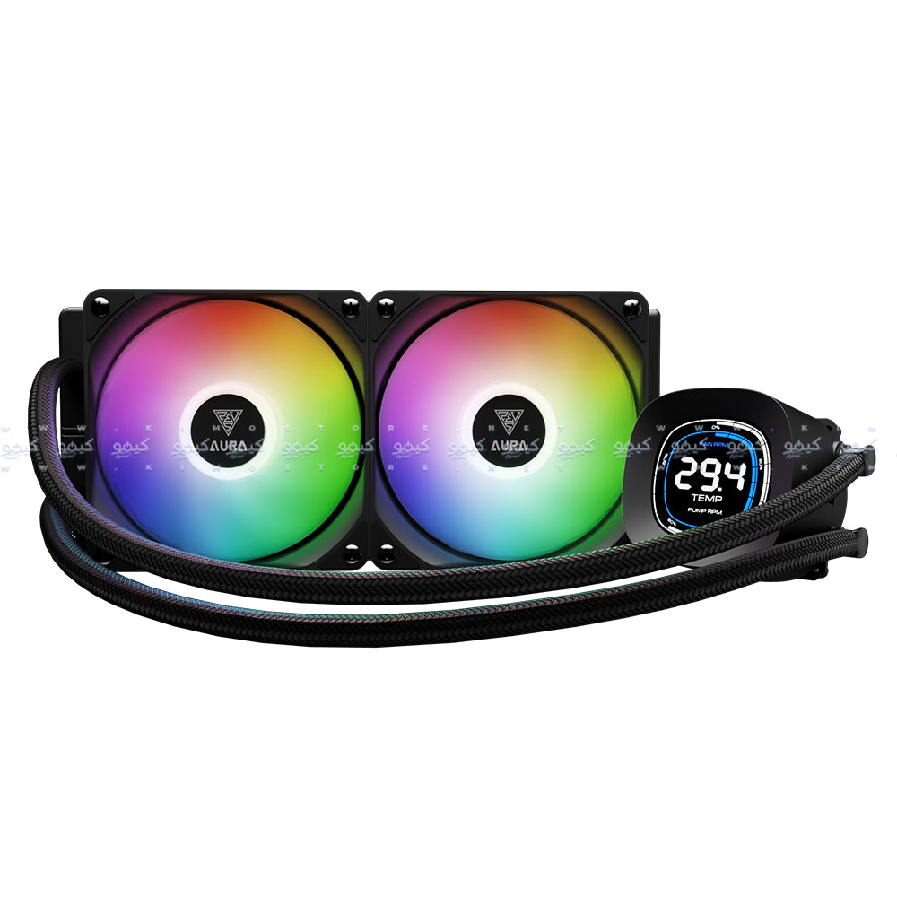 نظام تبريد مائي للبروسيسور جامدياس AURA GL240 DIGITAL ARGB AIO