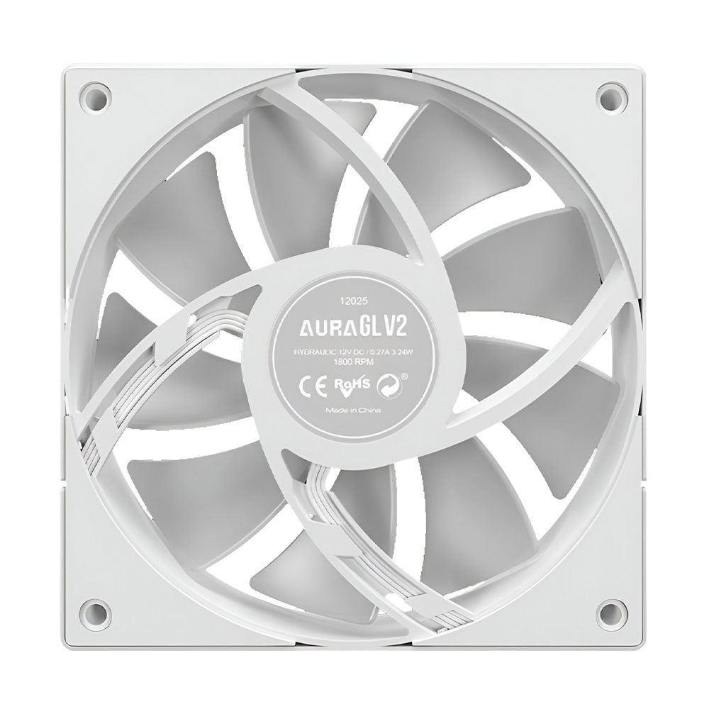 نظام تبريد مائي للبروسيسور جامدياس AURA GL240 V2 WH ARGB