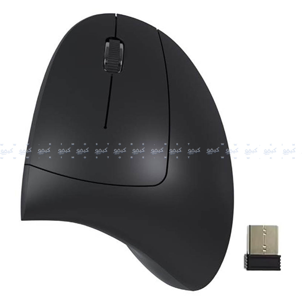 ماوس جيماكس لاسلكي قابل للشحن 1600 نقطة فى البوصة G-5000 Vertical Ergonomic - اسود