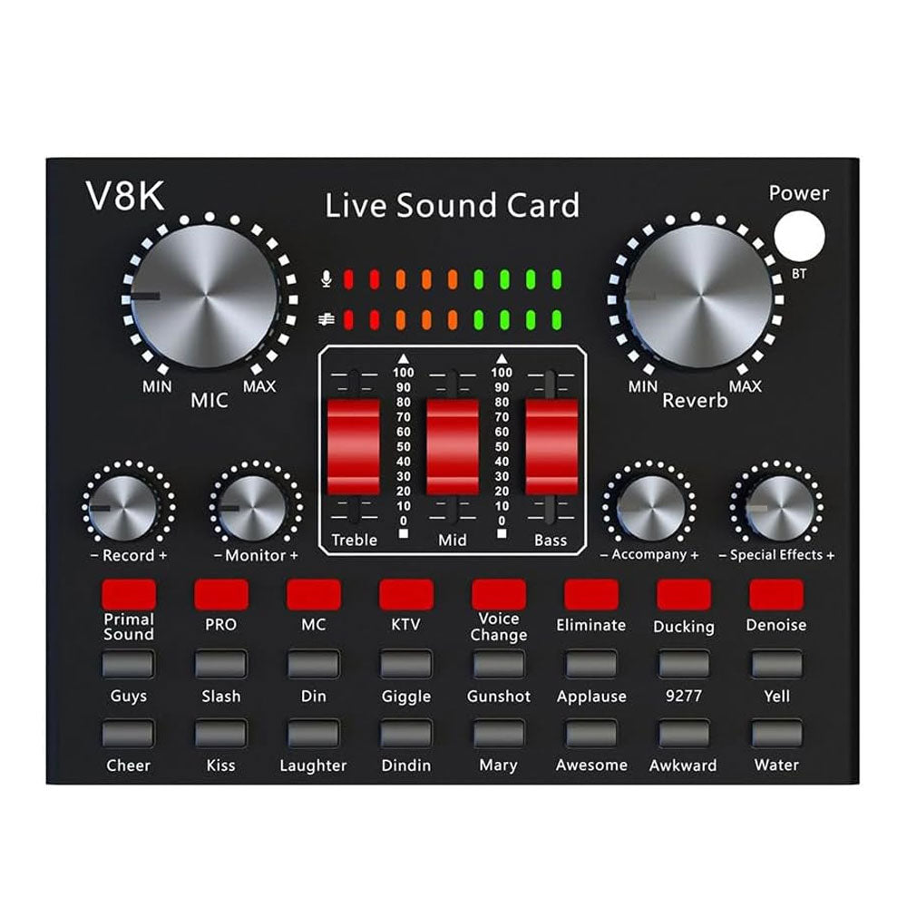 General GM-12 Professional Condenser Wired Microphone Kit With V8K Sound Card