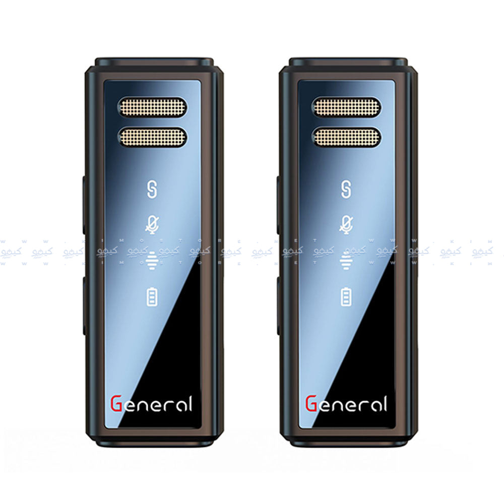 نظام ميكروفون جنرال لاسلكي ثنائي القناه بمنفذ لايتنينج 2.4 جيجاهرتز GM31