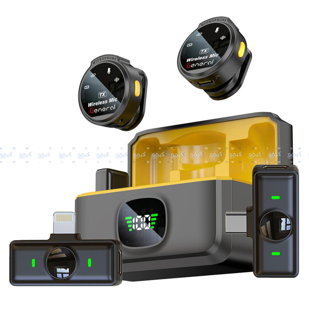 نظام ميكروفون كومبو جنرال لاسلكي 2 في 1 ثنائي القناه 2.4 جيجاهرتز GM34