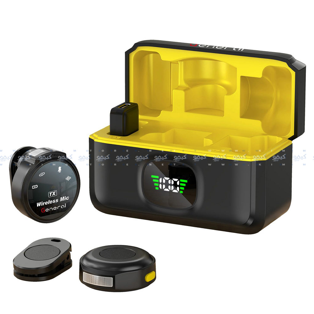 نظام ميكروفون كومبو جنرال لاسلكي 2 في 1 ثنائي القناه 2.4 جيجاهرتز GM34