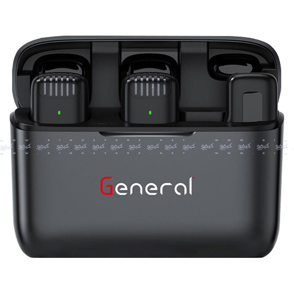 نظام ميكروفون جنرال لاسلكي ثنائي القناه بمنفذ لايتنينج 2.4 جيجاهرتز GM39