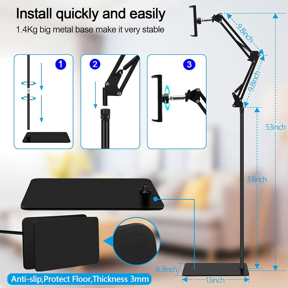 General GSMH002 Tablet Floor Stand - Black