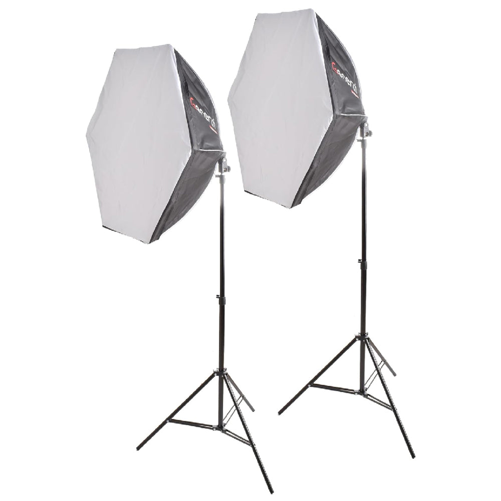 General Light KIT2PC With Octa Box II 65cm LED 2 Lamp 150W With Grid