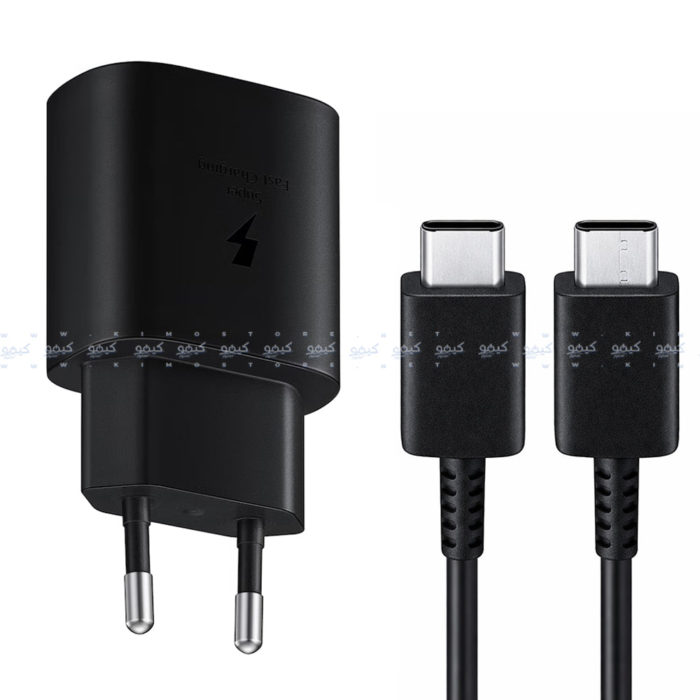 Gerlax A25T Wall Charger Type-C Cable 25W 5A Fast Charging - Black