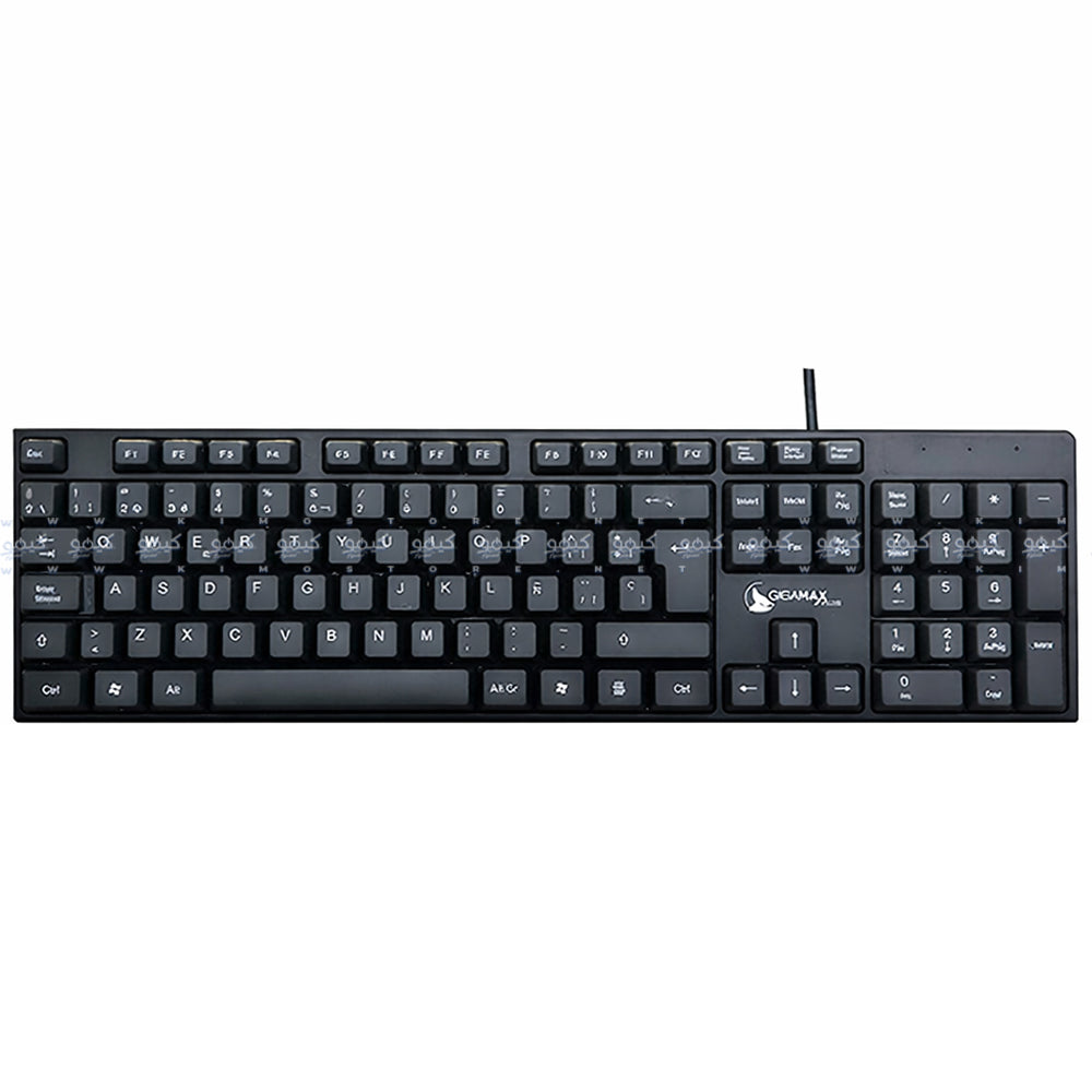 Gigamax GM-808 Wired Keyboard English & Arabic - Black