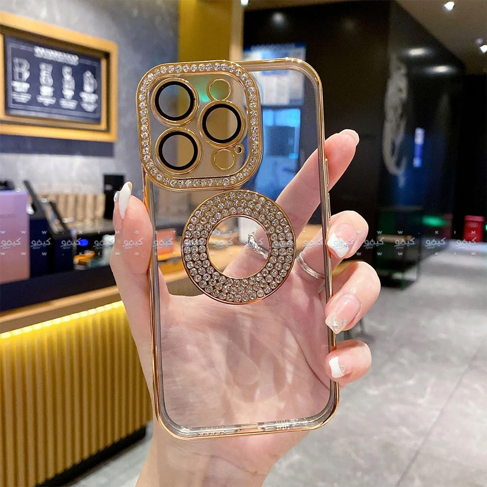 Gold Luxury Electroplated Rhinestone Glitter Phone Cover