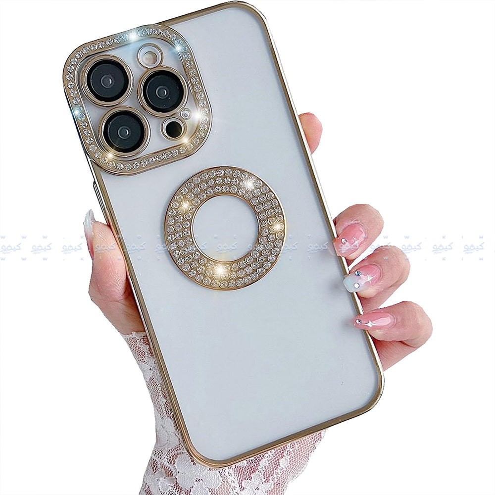 Gold Luxury Electroplated Rhinestone Glitter Phone Cover