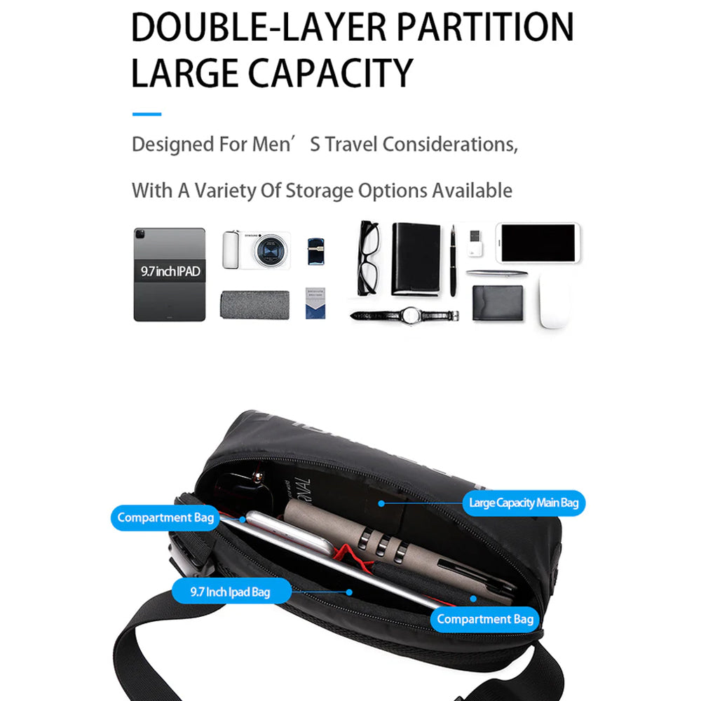 شنطة كروس جولدن وولف GXB00131 - اسود