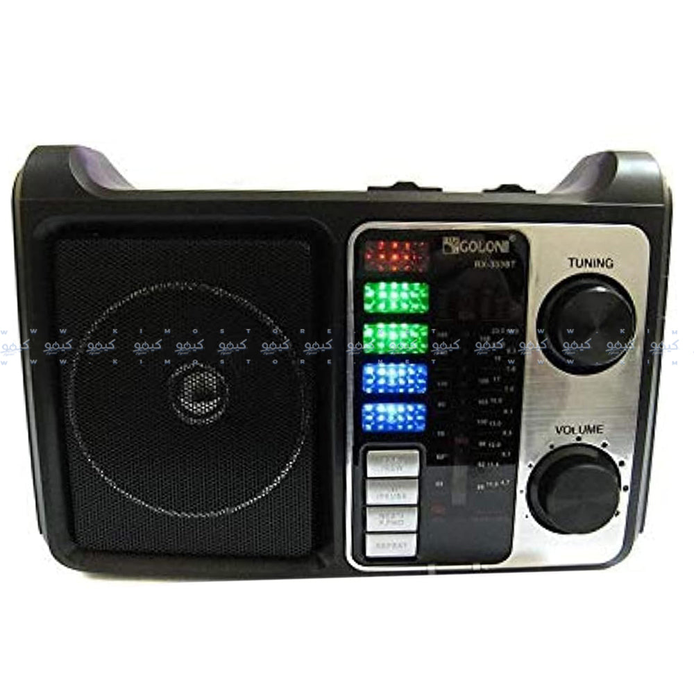 Golon RX-333 Portable Radio Speaker 1.0 - Wooden