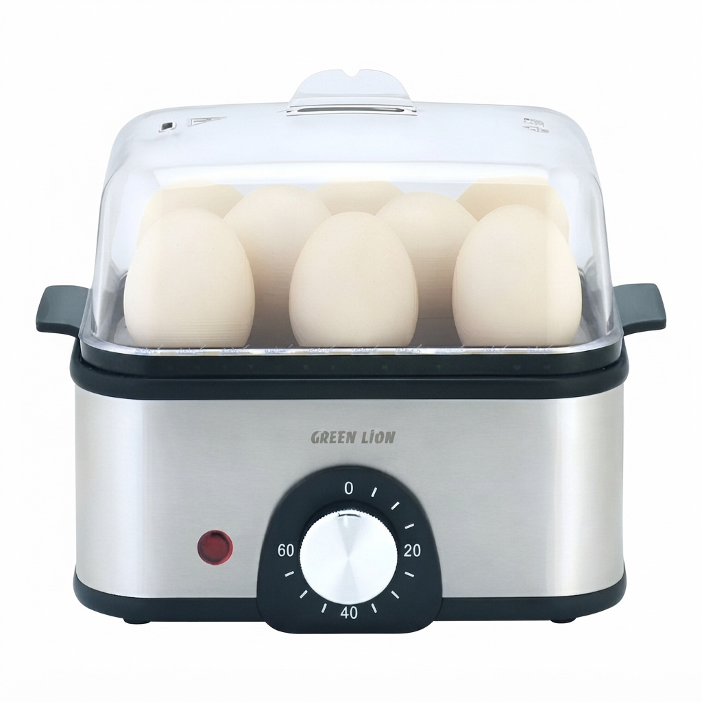 Green Lion 3-Tier Egg & Vegetable Steamer Cooker GN3TREGGCKGY 500W - Gray