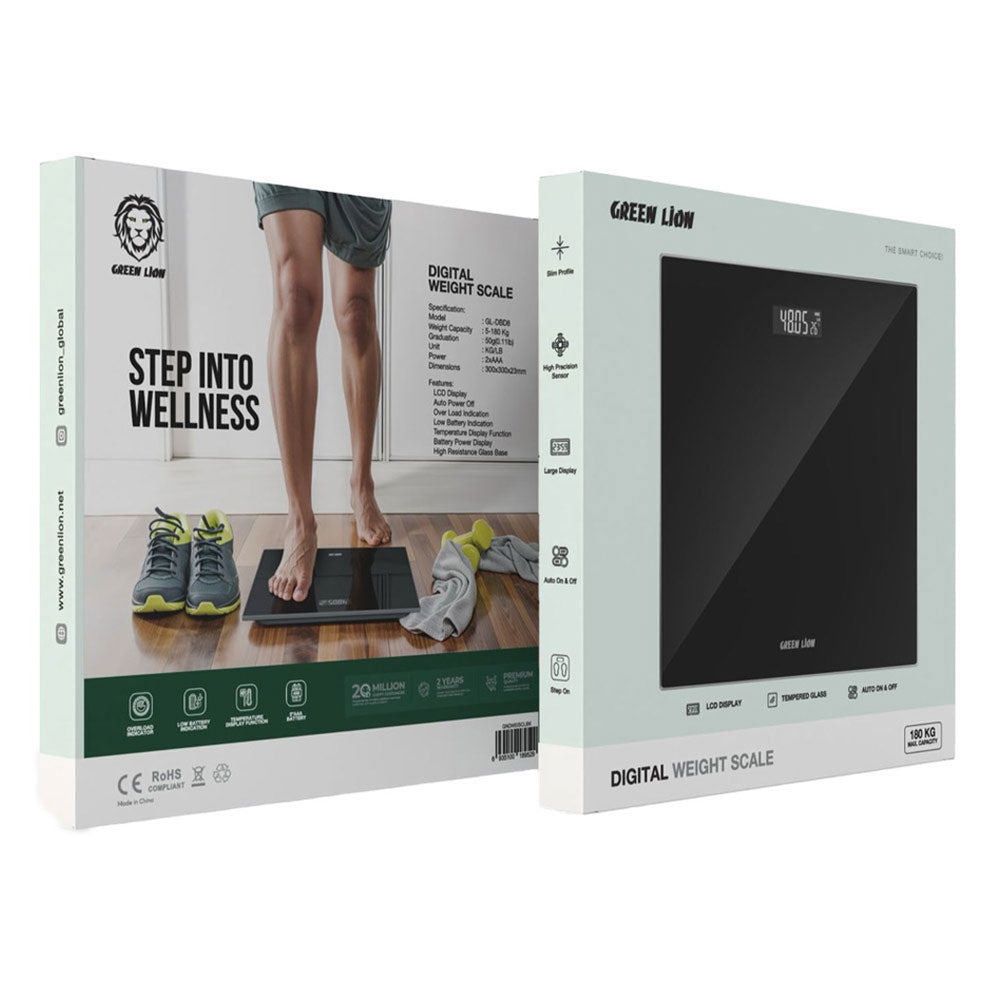 ميزان ديجيتال جرين ليون 180 كجم GNDWEISCLBK - أسود