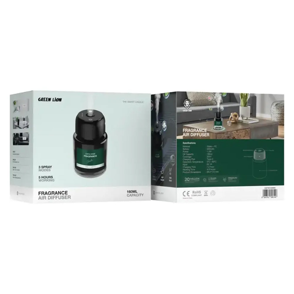 Green Lion Fragrance Air Diffuser 160mL - Black