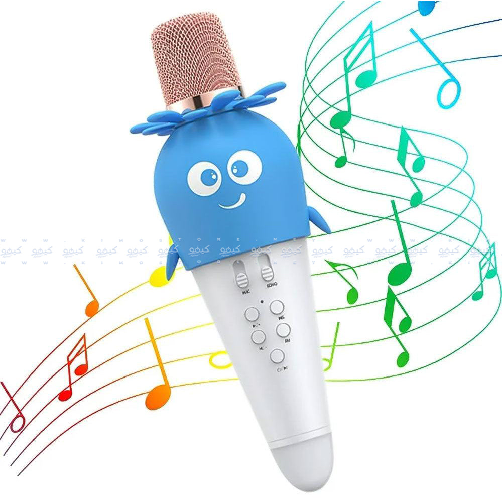 Green Lion GNKIDKARMICBL Kids Karaoke Wireless Microphone - Blue