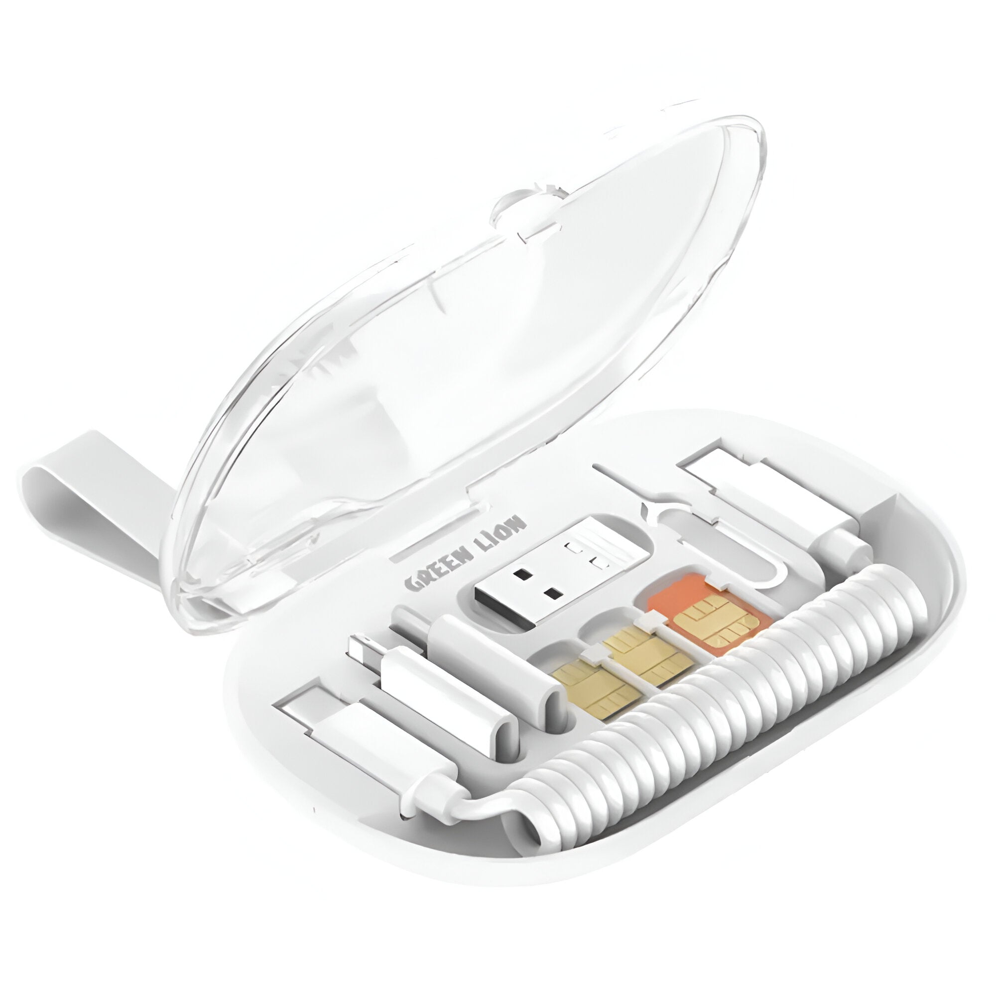 Green Lion GNMLDTCBSETWH 6 in 1 Multi-Functional Data Cable Set 65W Fast Charging - White
