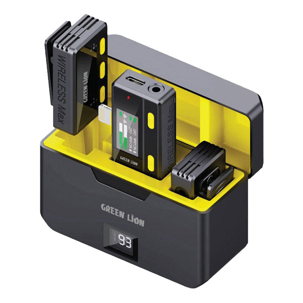 Green Lion GNWMICRLGBK Lightning 2.4GHz Dual Channel Wireless Microphone