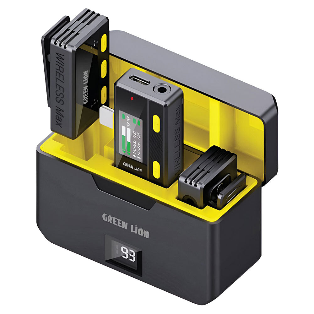 Green Lion GNWMICRTCBK Type-C 2.4GHz Dual Channel Wireless Microphone System