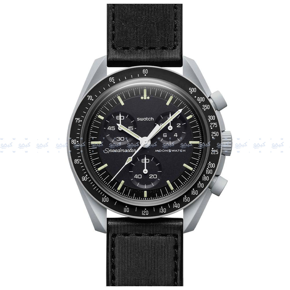 ساعة سمارت جرين ليون Moon هيكل بلاستيك مع سوار أسود