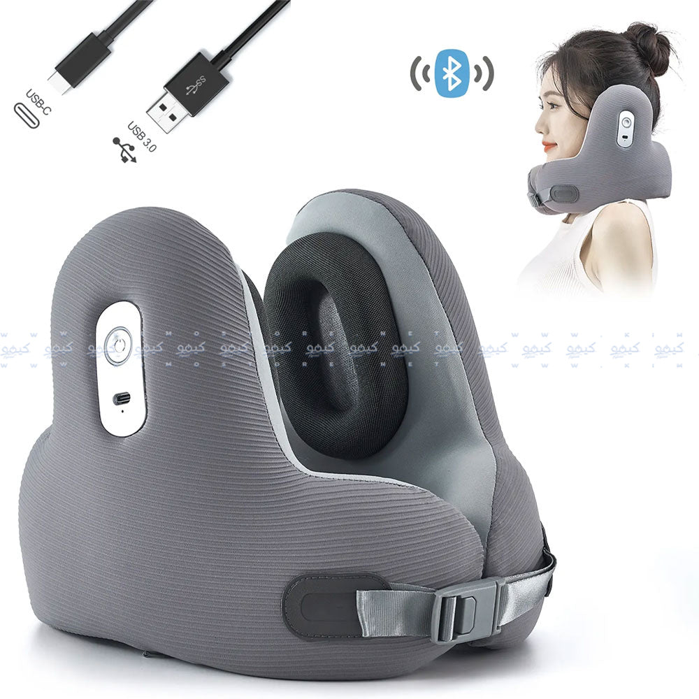 Green Lion Music Travel Neck Pillow GNMUPILLWGY - Gray