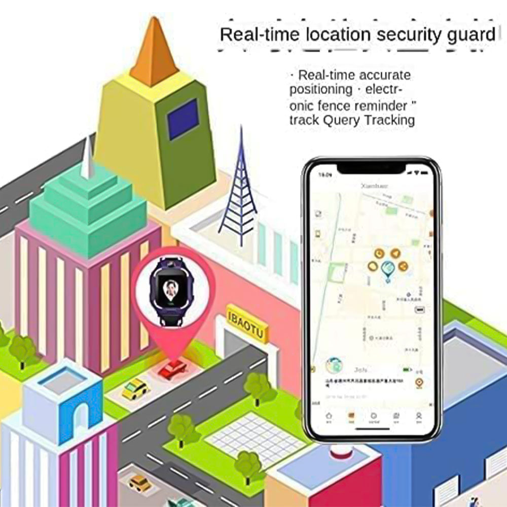 ساعة سمارت للاطفال جرين ليون السلسله 5 هيكل بنفسجي مع سوار بينك 2G GN2GKDS5SWPL