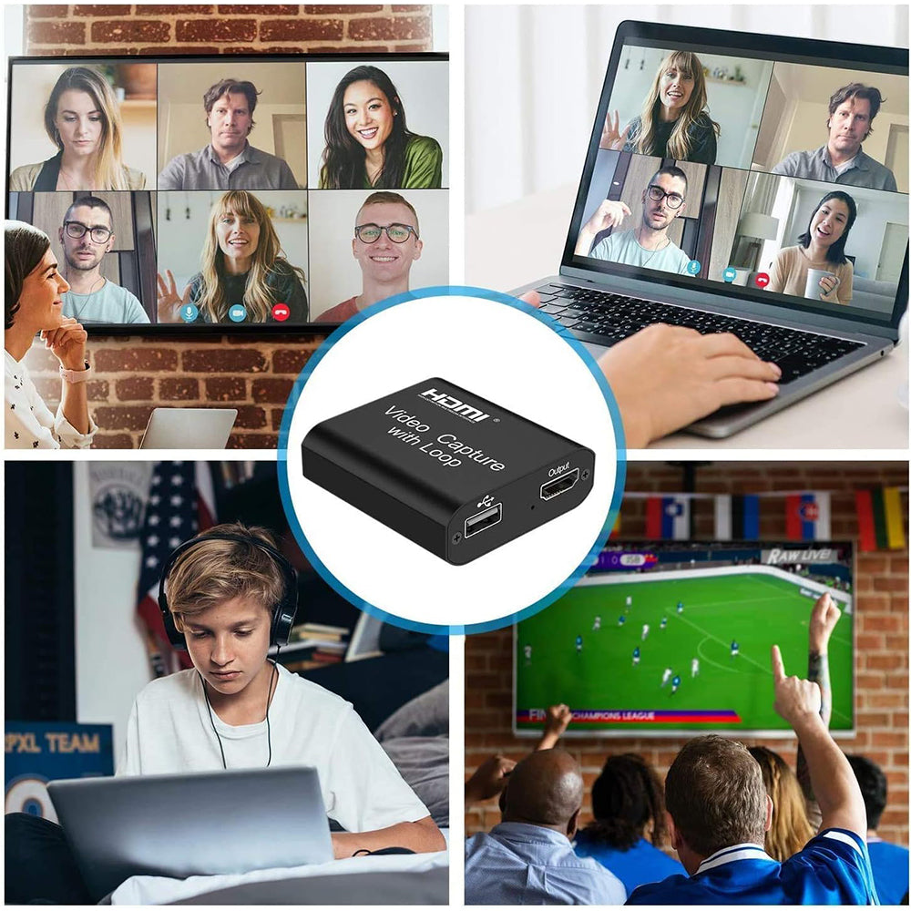 بطاقة التقاط الفيديو HDMI مع حلقة اخراج