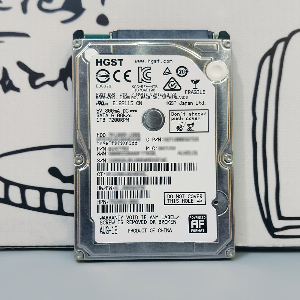 هارد درايف اتش جي اس تي 1 تيرابايت 2.5 بوصة داخلي للاب توب (استعمال خارج)