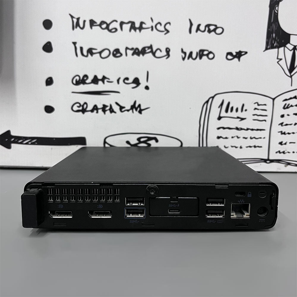 HP EliteDesk 800 G4 DM 35W Desktop Mini PC (Intel Core i5-8500T - 8GB DDR4 - No Hard - Intel UHD Graphics) Original Used