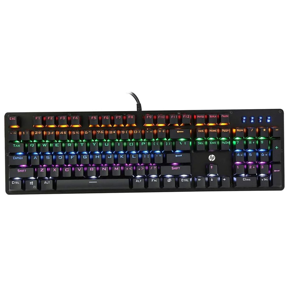 HP GK100F Blue Switch Wired Rainbow Gaming Keyboard English