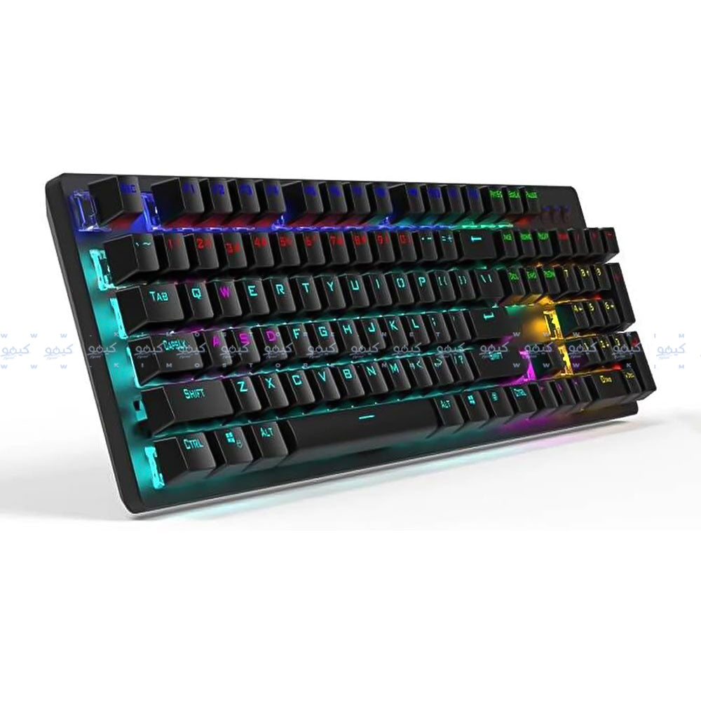 كيبورد اتش بي سلكى رينبو جيمنج سويتش ازرق إنجليزى GK100F (كوبي)