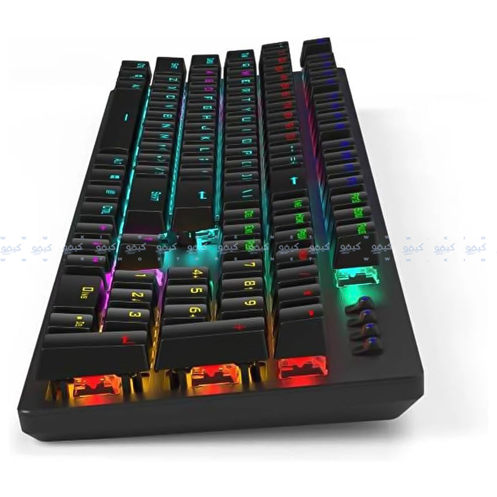 كيبورد اتش بي سلكى رينبو جيمنج سويتش ازرق إنجليزى GK100F (كوبي)