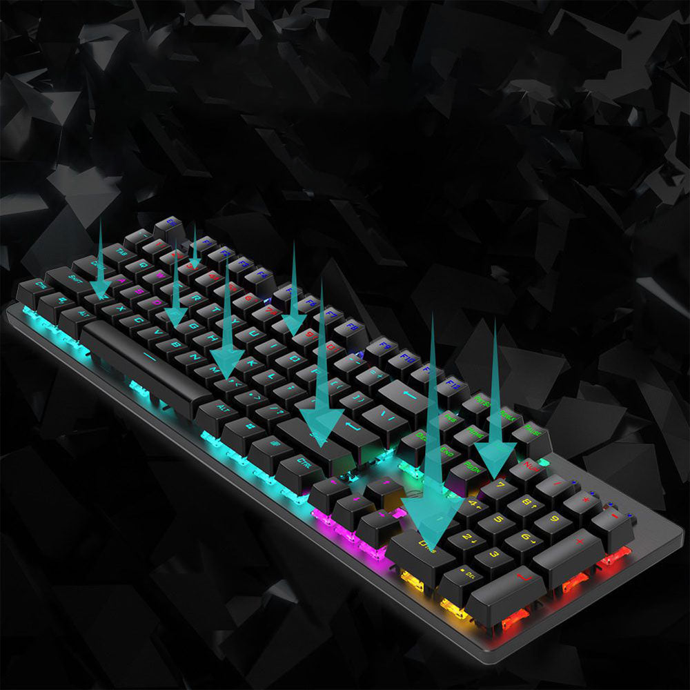 كيبورد اتش بي جيمنج إنجليزى و عربى GK100F Mechanical