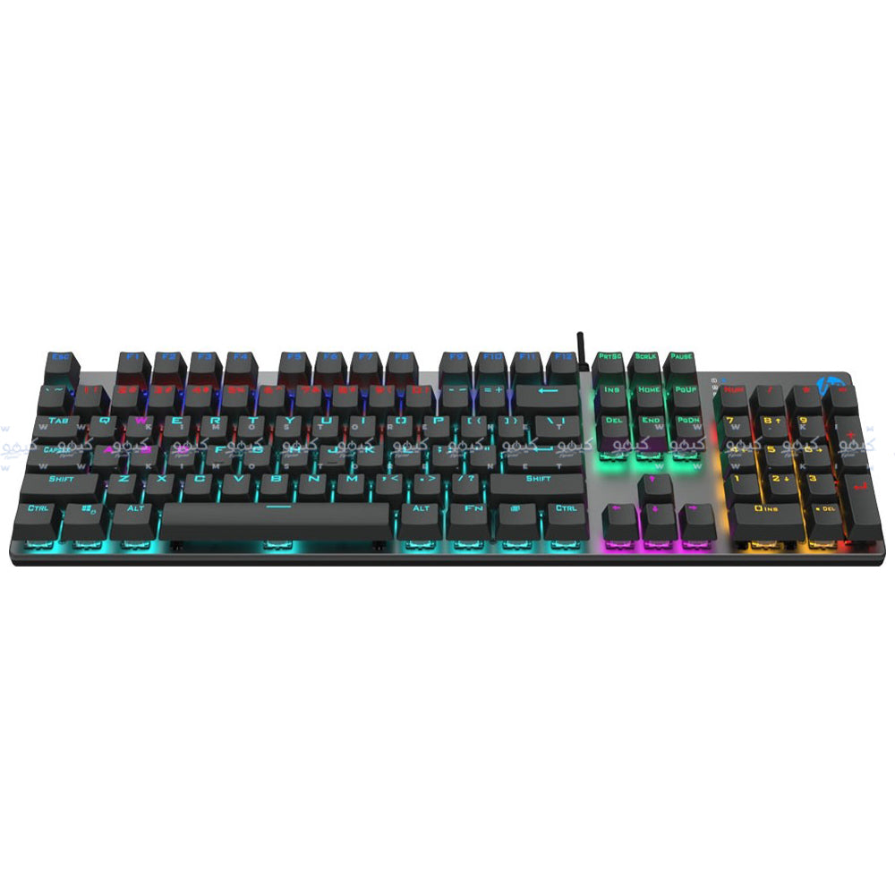 HP GK400F Blue Switch Wired Rainbow Gaming Keyboard English (Copy) - Black