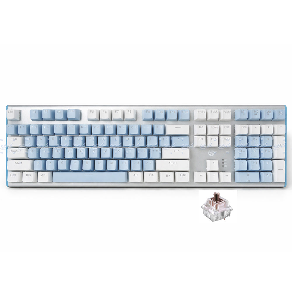 كيبورد اتش بي سلكي رينبو جيمنج سويتش بني إنجليزي وعربي GK600F (كوبي)